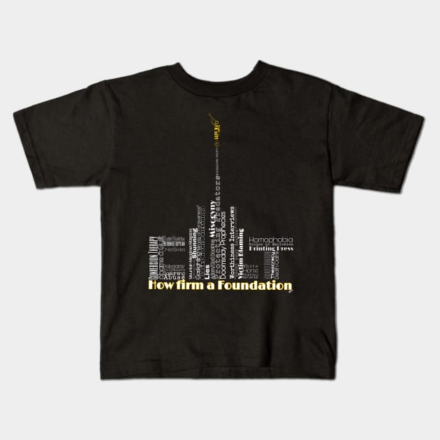 Mormon Cult Temple Kids T-Shirt by FitzGingerArt